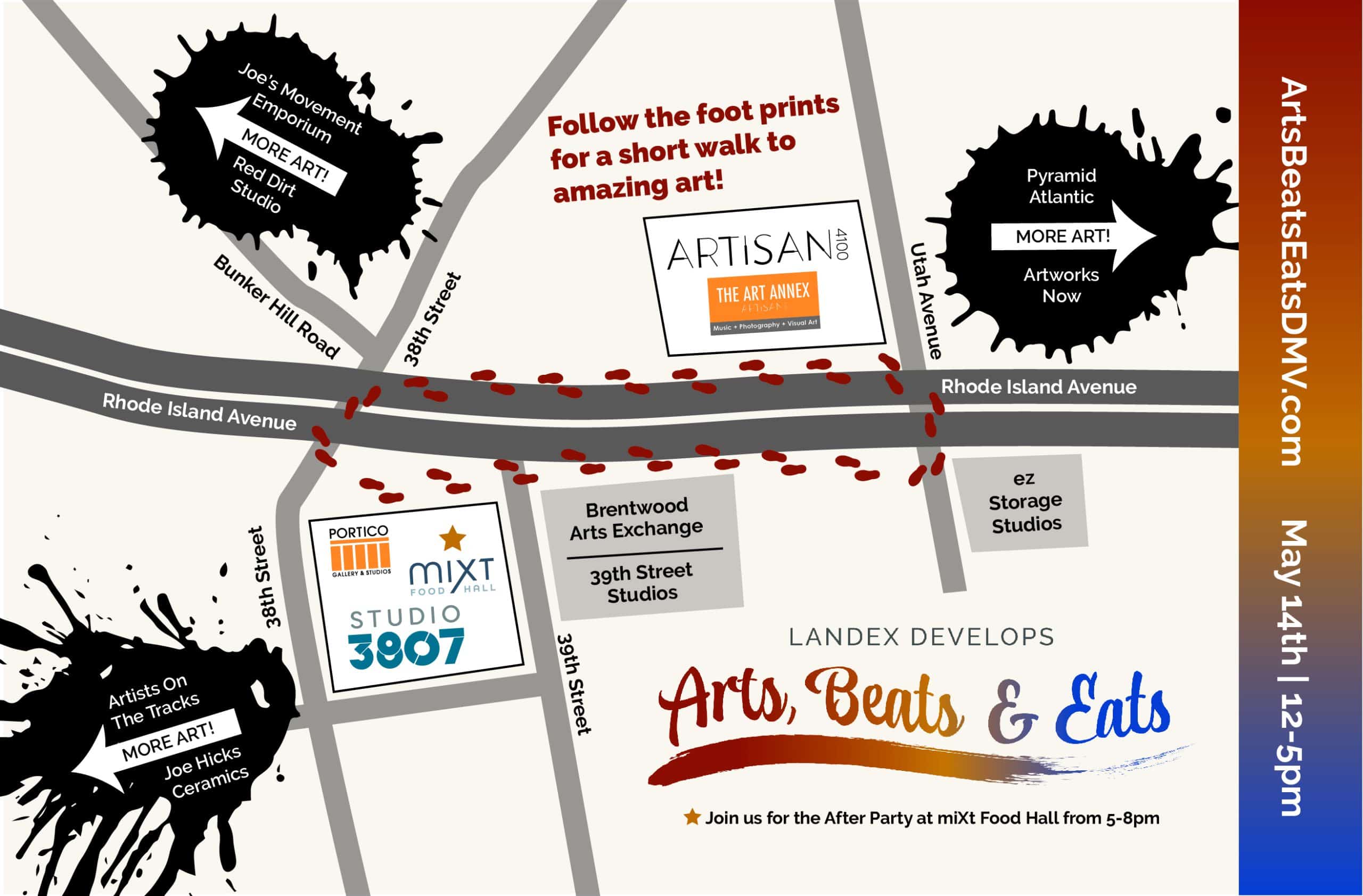 Arts Beats & Eats, May 14 from 12-5PM (after party 5-8PM)
